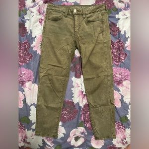 AEO Army Green Crop Jeggings